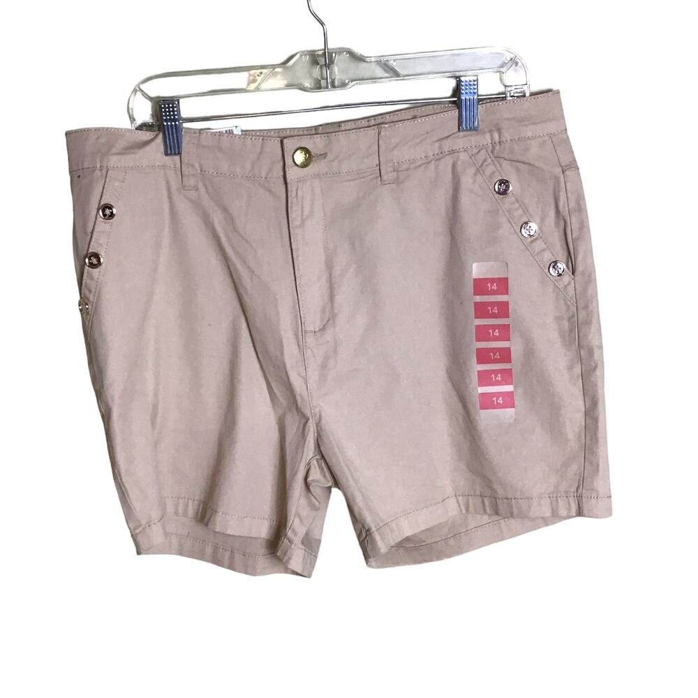 Stella Parker  Collection Women  Khaki shorts  Sz. 14  NWT  Summer Casual Chino